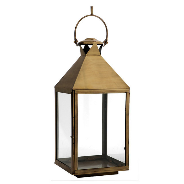 Подсвечник-фонарь металлический золотистый с ручкой Spur L от Eichholtz EICHHOLTZ EICHHOLTZ 060280 Золото  - Вид №1