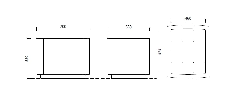 Прямоугольная стальная плантатор Studio Città Pack ARCH-00042921 - Вид №2