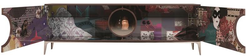 Roche Bobois Буфет лакированный с распашными дверцами Globe trotter sun-id-1452571 - Вид №2