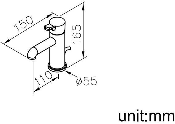 JUSTIME Смеситель для раковины, однорычажный, из хромированной латуни Sweet 6766-90-81cp - Вид №1
