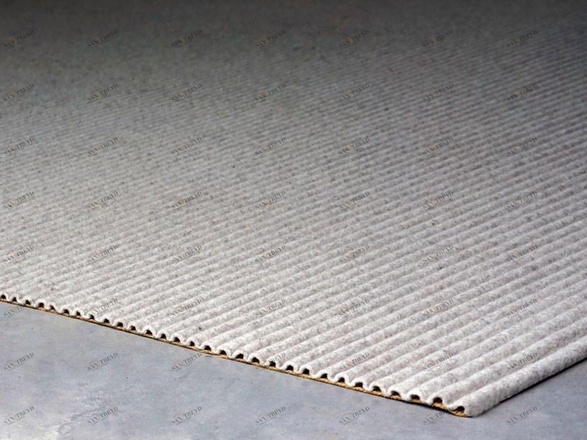 BUXKIN Однотонный коврик из шерстяного фетра Ribbed sun-id-1489338