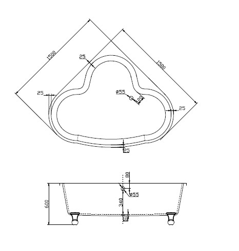 Акриловая ванна BelBagno BB07-CRM  - Вид №1