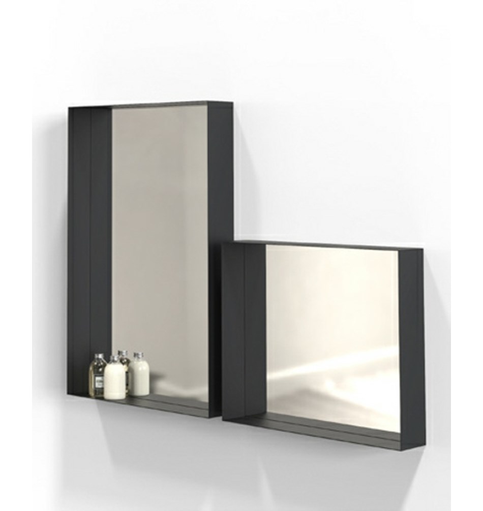 FROST Зеркало 4128, 60x90cm » чёрное Алюминий Черный U4128-B  - Вид №1