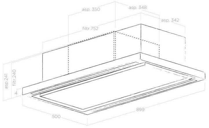 Elica Потолочная вытяжка из нержавеющей стали со встроенным освещением sun-id-1410523 - Вид №5