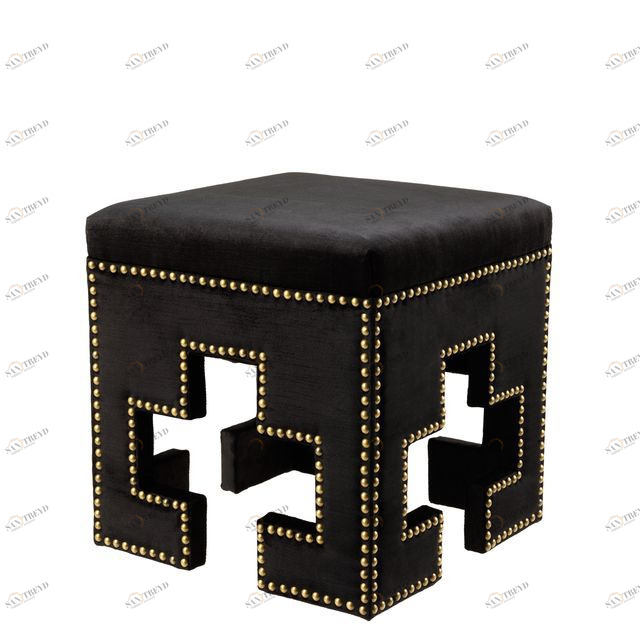 Пуфик квадратный черный 41 см Baglioni от Eichholtz EICHHOLTZ ДИЗАЙНЕРСКИЕ, EICHHOLTZ 061301 Чёрный 