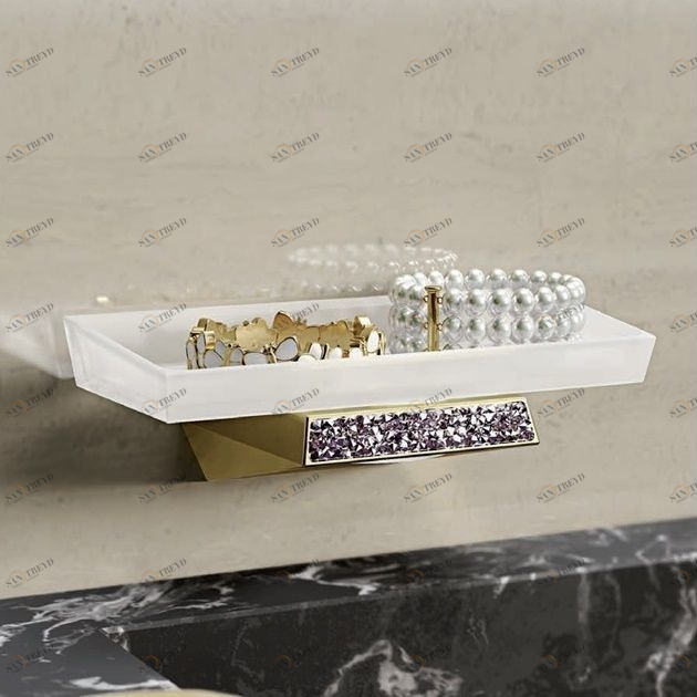 Sonia Мыльница настенная с держателем S8 SWK Золото 165025