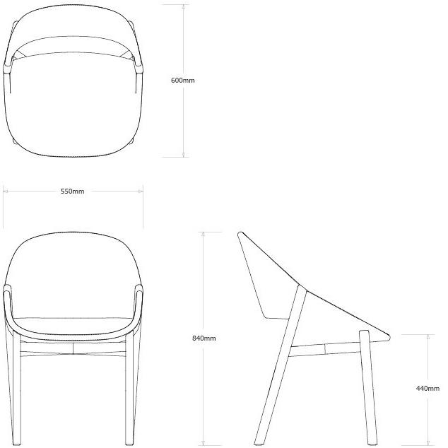 TRIBÙ Садовое кресло из ткани tricord® и тика Elio 02518 - Вид №6