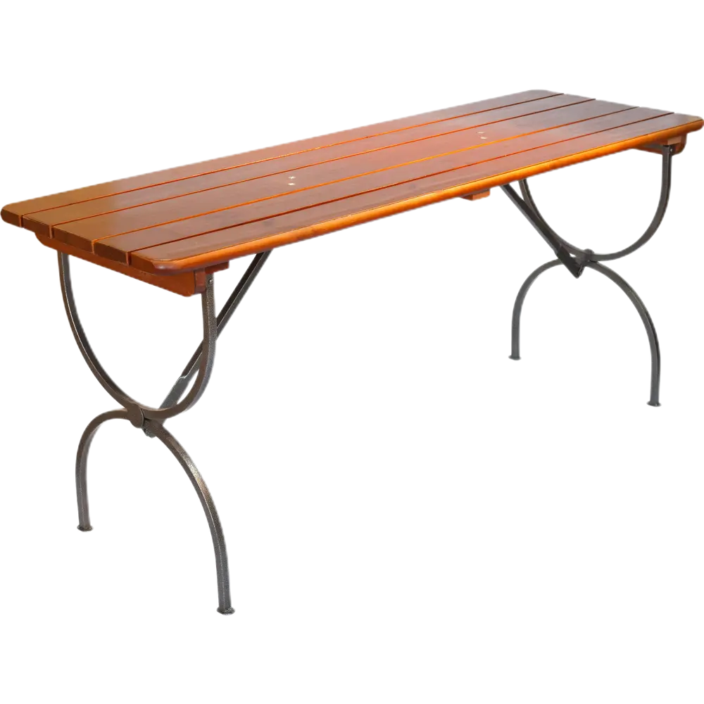 Стол садовый Линц складной 60x78x180 см дерево/металл темно-коричневый Santreyd STLM-2121508
