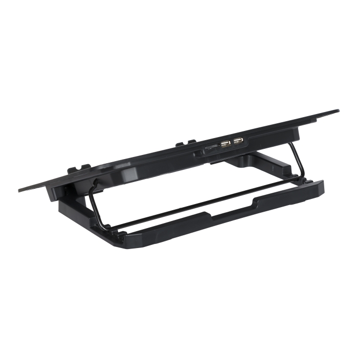 IP17 laptop cooling black (17,3", 2x(125x125), 2x2 led backlight, black plastic+metal mesh, 3 types height adjustable ) STM Santreyd  - Вид №3