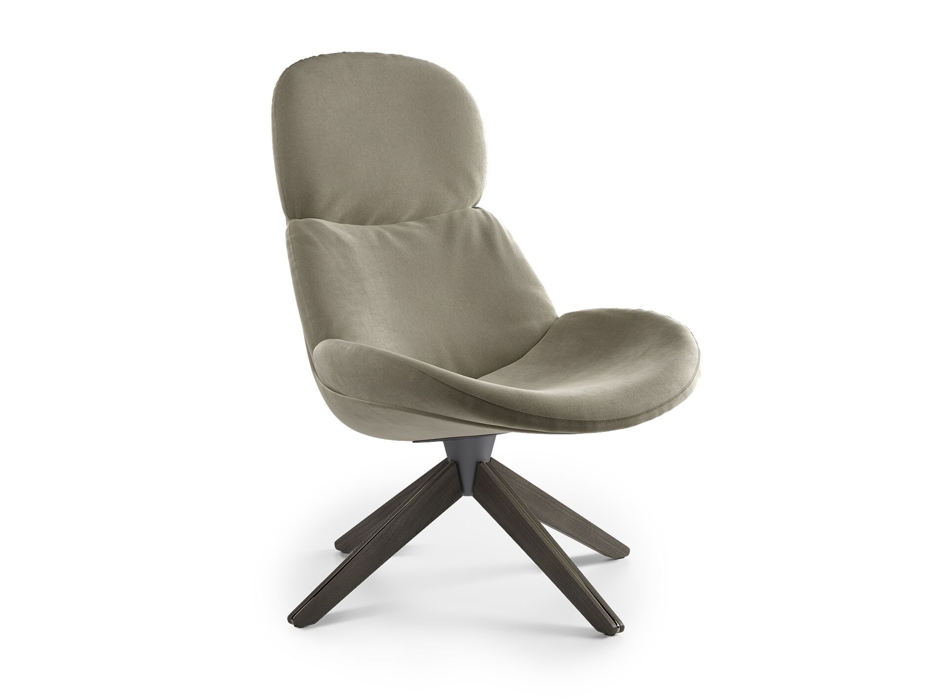 Кресло на насесте из ткани Natuzzi Italia CONCA ARCH-00073720 - Вид №1