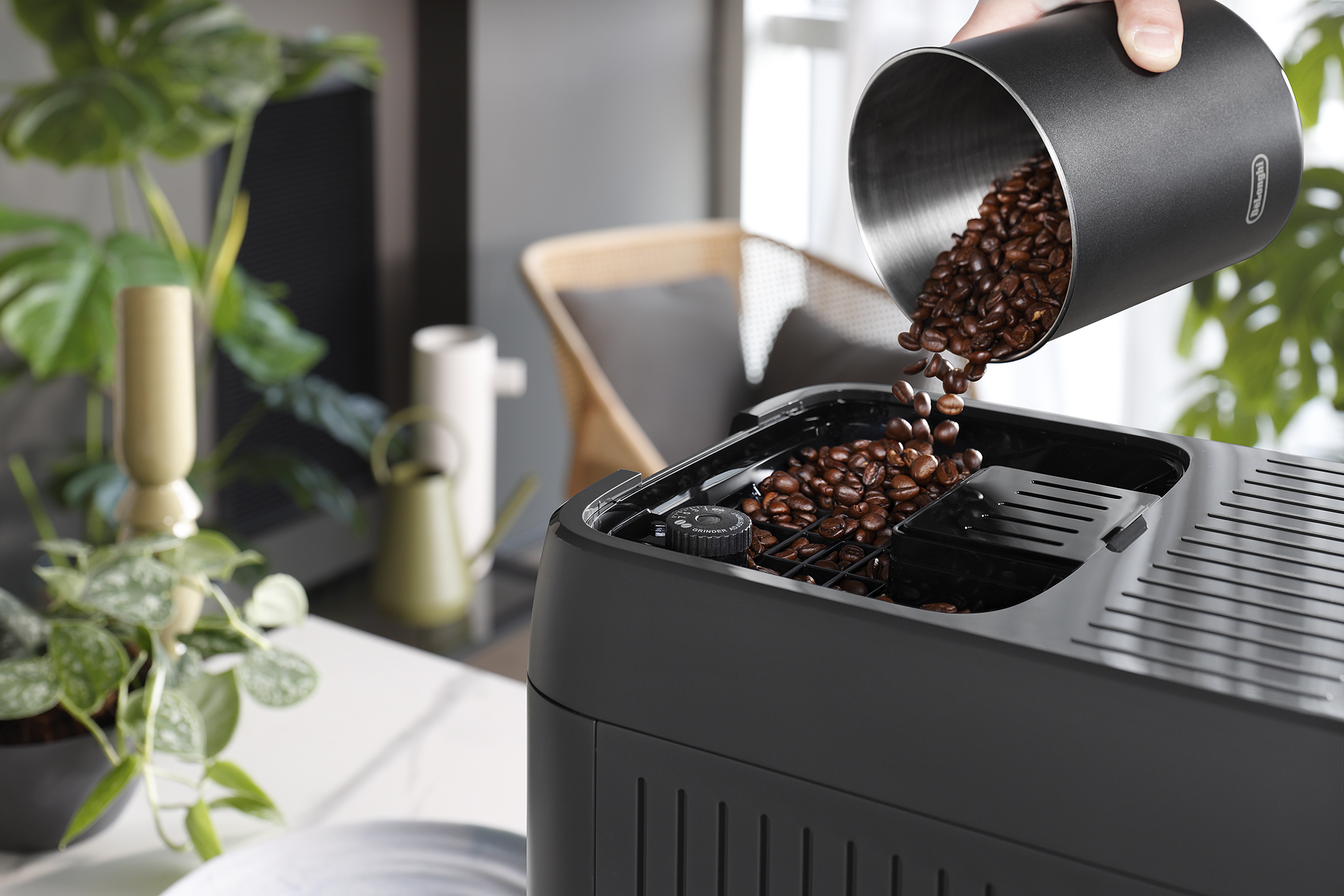 5464290 Кофемашина автоматическая DeLonghi Magnifica Plus ECAM320.61.G черный STDN-0142180 - Вид №7