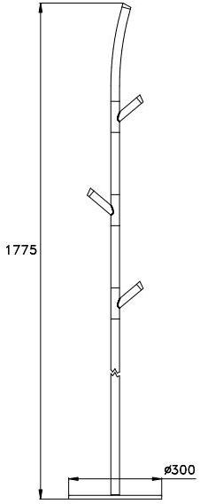 RUBINETTERIE STELLA Держатель для полотенца напольный Bamboo sun-id-1431451 - Вид №1