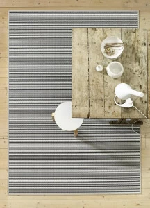 Woodnotes Прямоугольный коврик из полосатой бумажной пряжи