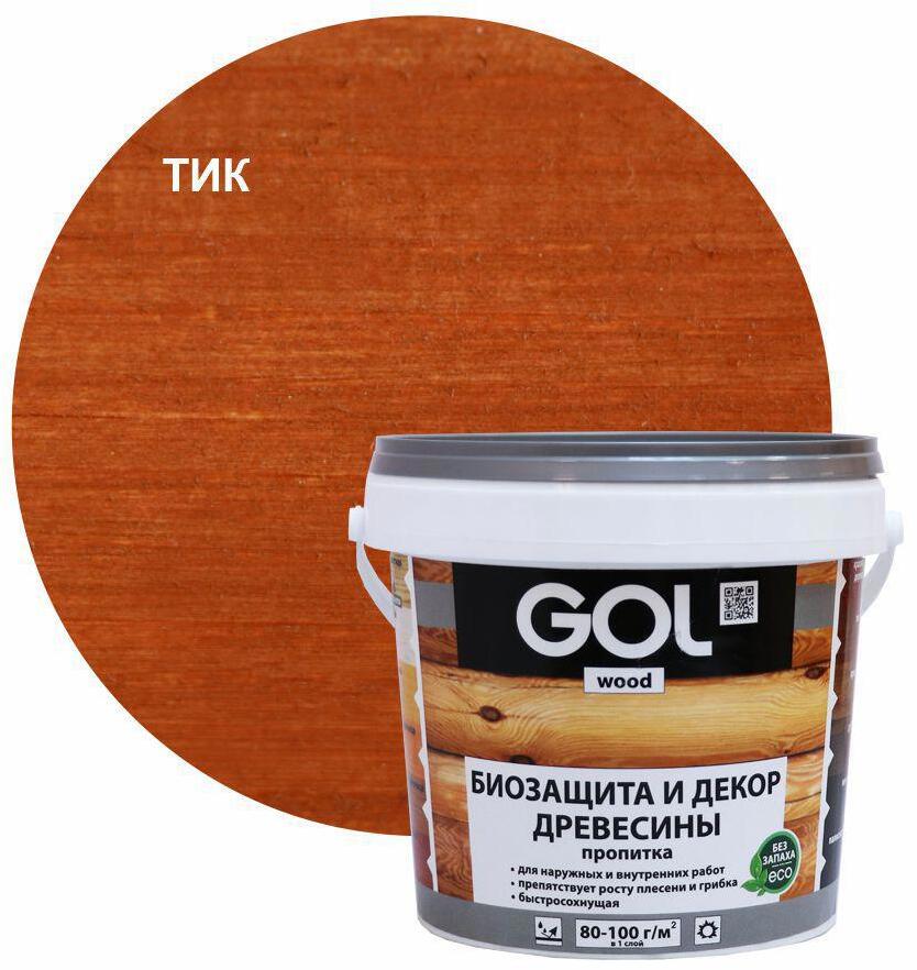 90314879 Пропитка древесины Wood цвет тик 0.9 кг STLM-0181338 GOL