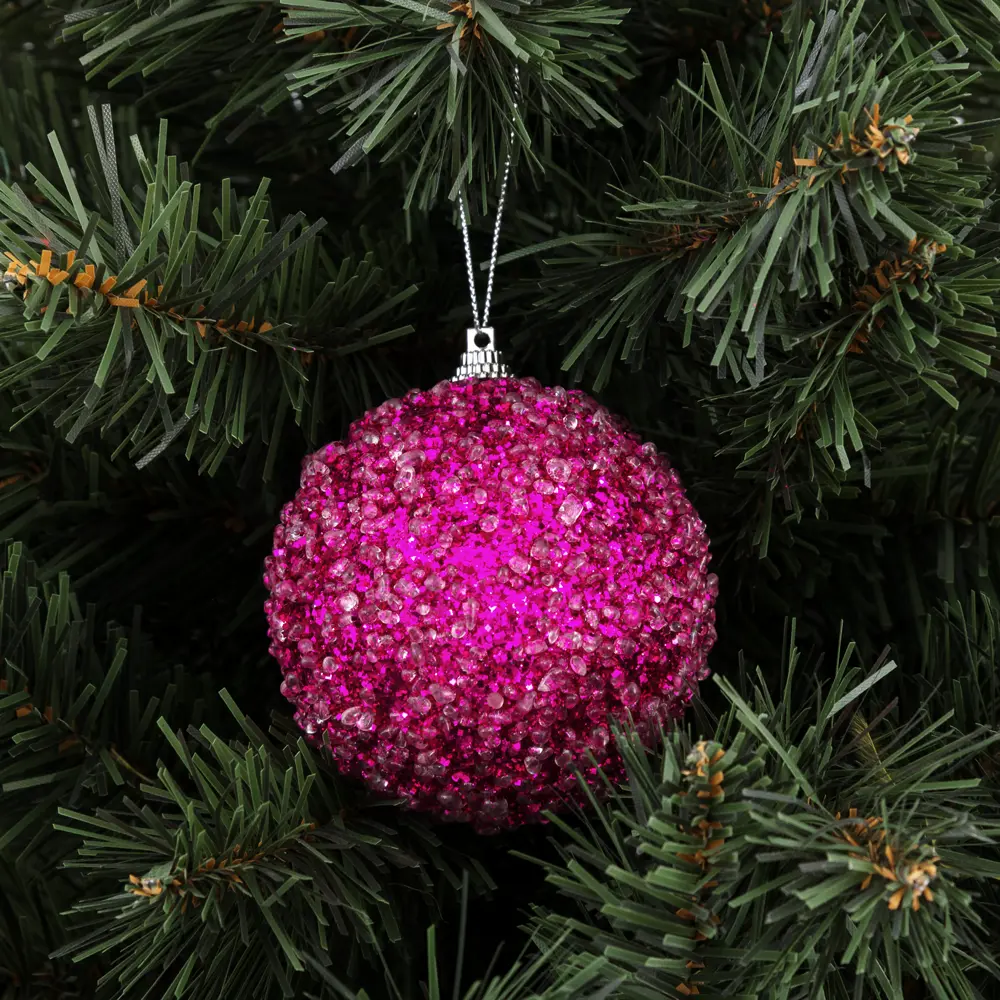 85156547 Елочный шар ø8 см пластик фуксия STLM-0952735 Santreyd  - Вид №2