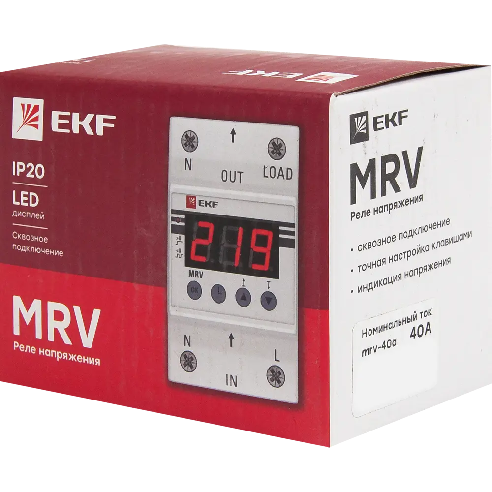 Реле напряжения с дисплеем EKF MRV 40A STLM-2016895 - Вид №4