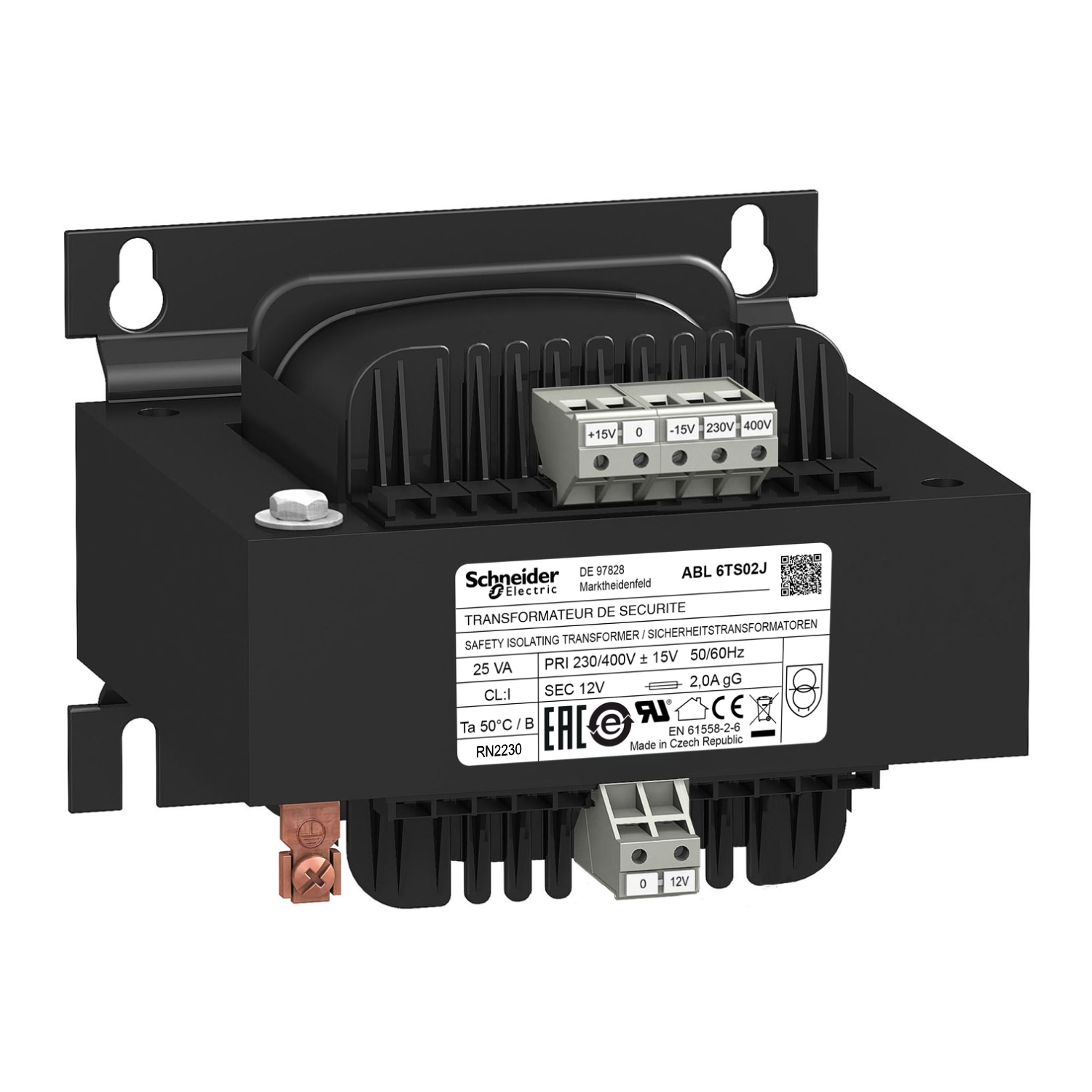 ABL6TS02J ТРАНСФОРМАТОР 230-400В 1X12В 25ВA Schneider Electric Блоки питания и тарансформаторы 