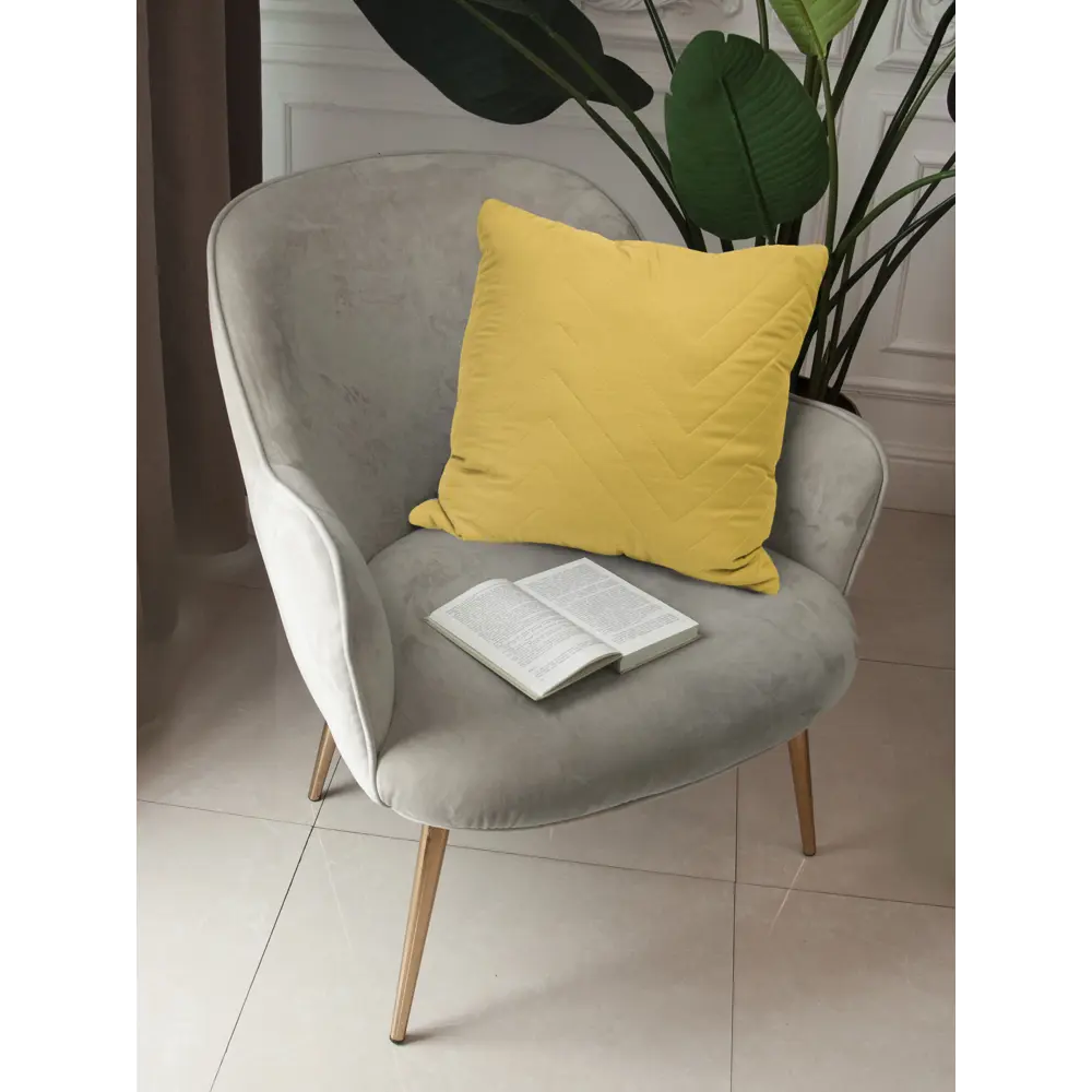 INSPIRE Nicolosi — декоративная подушка 45×45 см в солнечном желтом цвете 89334507 STLM-1521718 - Вид №3
