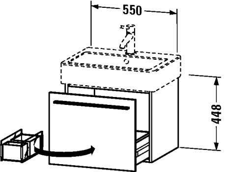 XL604409191 X-Large Тумбочка подвесная Серо-коричневый декор Duravit - Вид №1