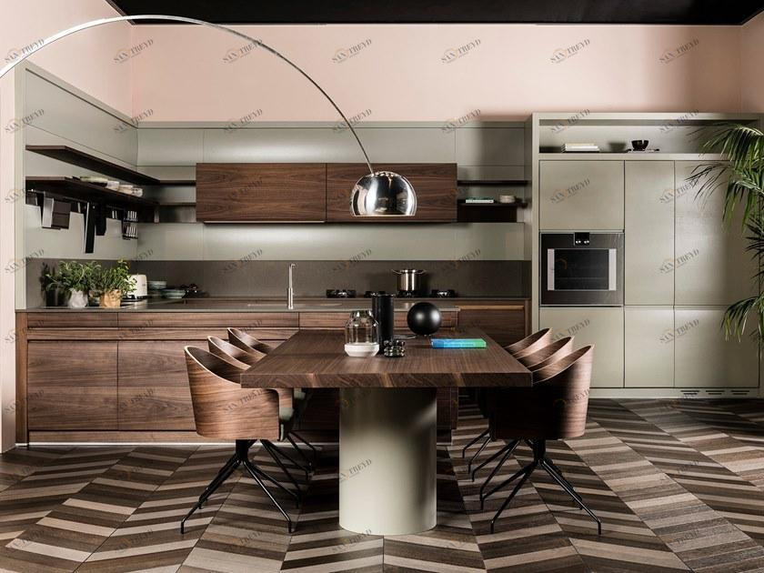 L'Ottocento Деревянная кухня с полуостровом Chronos sun-id-1404737