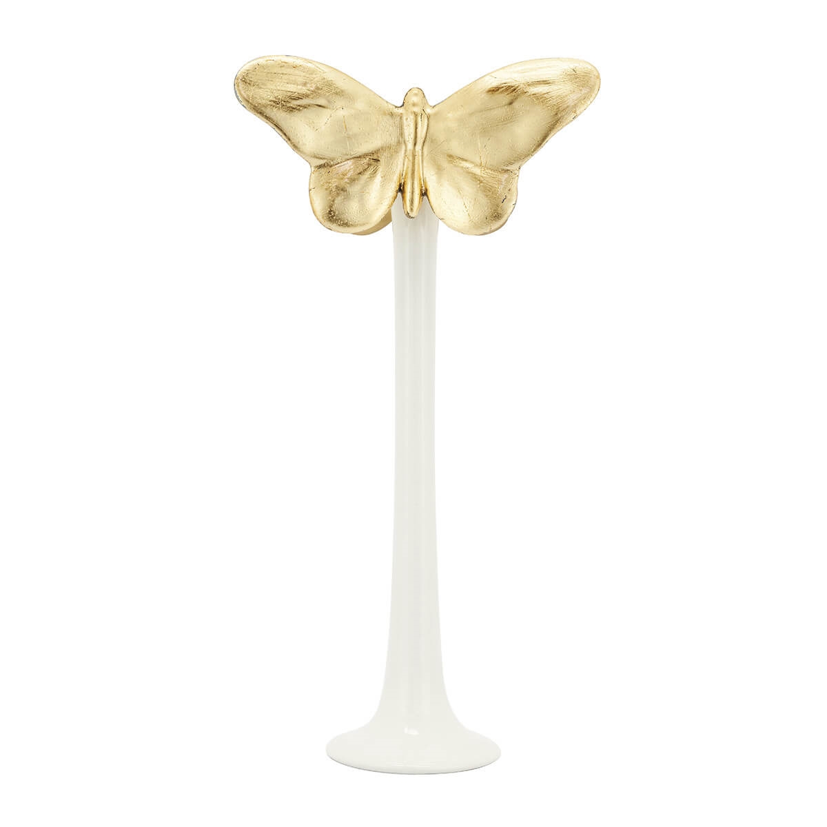 300069-18 ABHIKA ПОДСВЕЧНИК БАБОЧКА WHITE/GOLD 
