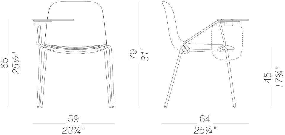 Lapalma Стул для конференций штабелируемый с откидной крышкой Seela S317 - Вид №2