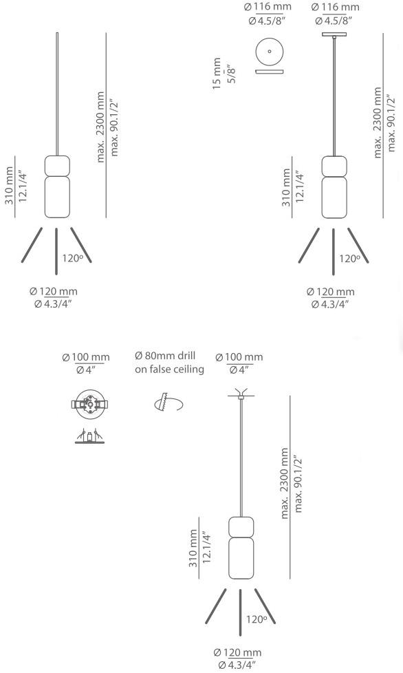 Estiluz Светодиодная подвесная лампа Pila T-3555 - Вид №18