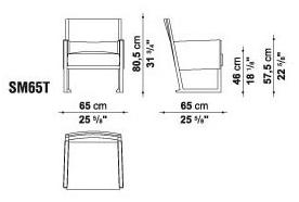 Maxalto Кресло с обивкой из ткани с подлокотниками Musa sun-id-1514829 - Вид №1