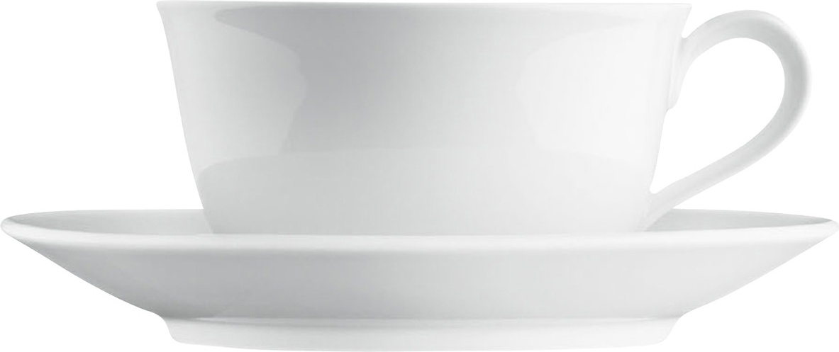 10642879 Furstenberg Чашка для капучино с блюдцем Furstenberg "Вагенфельд" 300мл (белая) Фарфор 