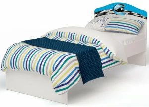 Кровать классика ABC-KING La-Man с рисунком (160*90) без ящика Голубой