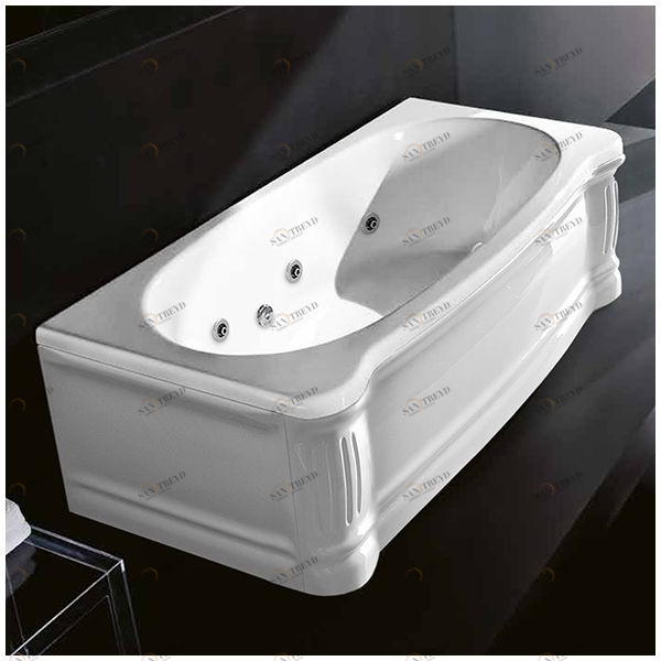 Ванна Gruppo treesse New Classic STD-V6777-DX белая с гидромассажем прямоугольная правая STDV6777DX