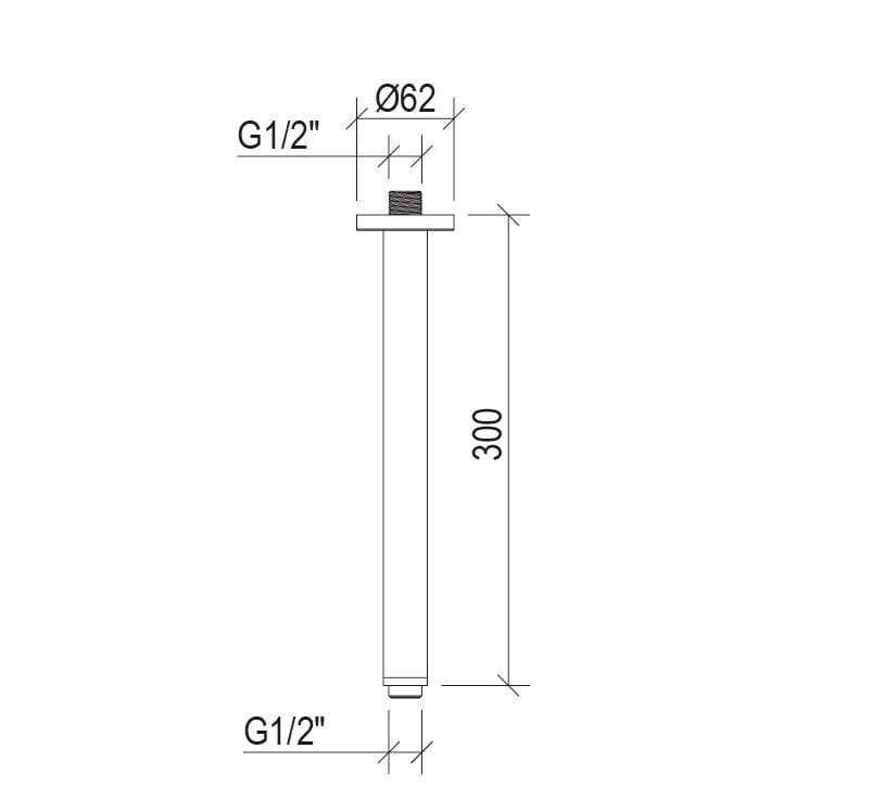 Потолочный душ из нержавеющей стали Tubico Луара ARCH-00062070 - Вид №5