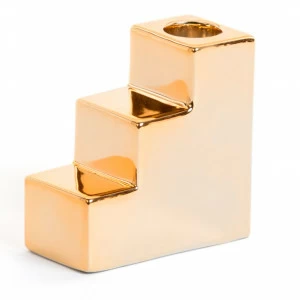 Подсвечник керамический золотистый Anteia от La Forma LA FORMA ANTEIA 342992 Золото