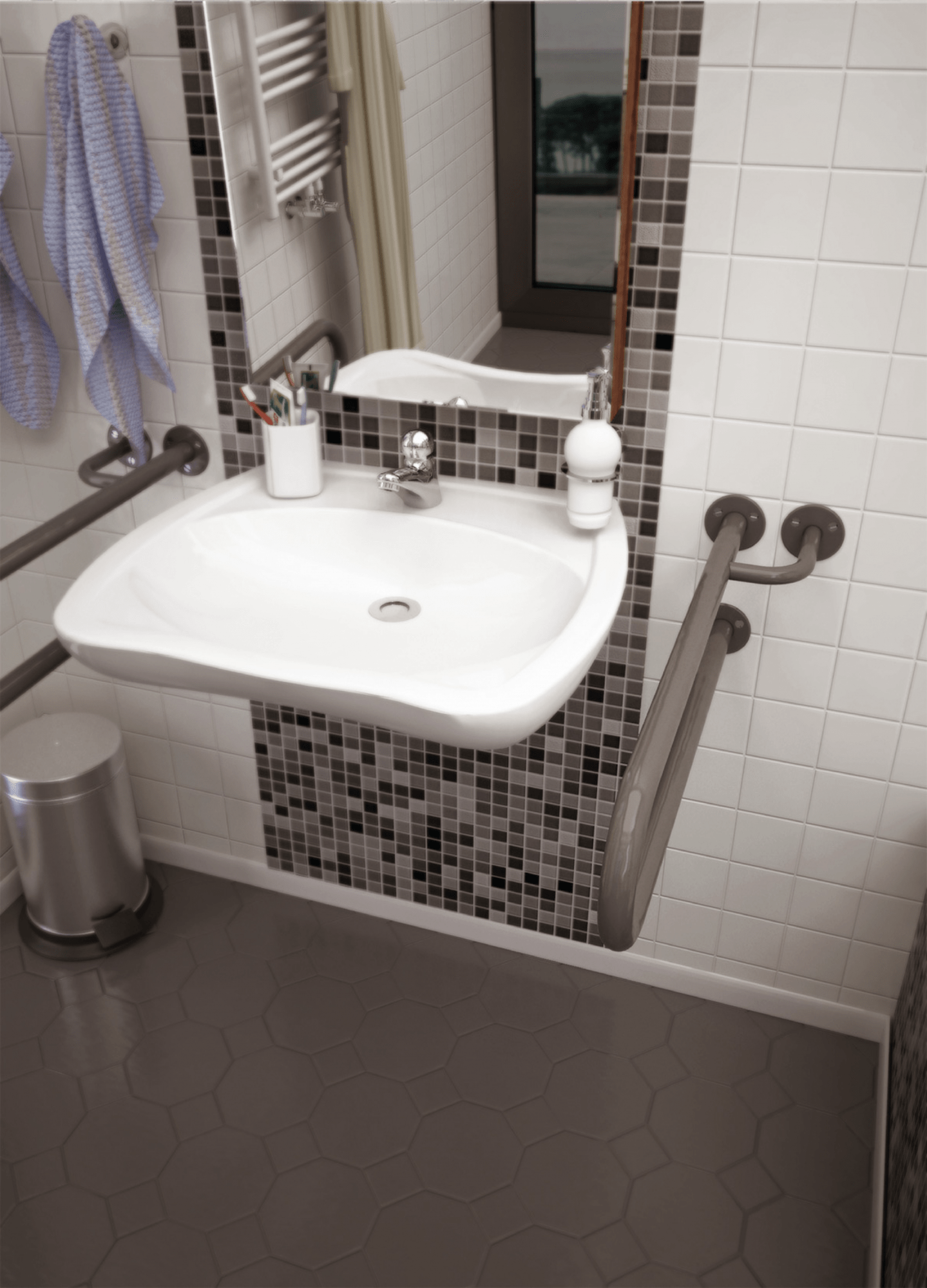 Сантехнические аксессуары WBWOL004 Горизонтальный кронштейн Terma 38x20  - Вид №2