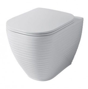 LO002RIM52 Приставной унитаз напольный Черный Disegno Ceramica Loom Италия
