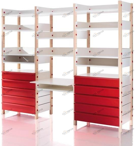 Magis Модульный книжный шкаф с ящиками sun-id-1482074