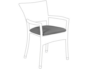 10.00.1404 Подушка кресла Bellini Prinz Outdoor granite Mbm