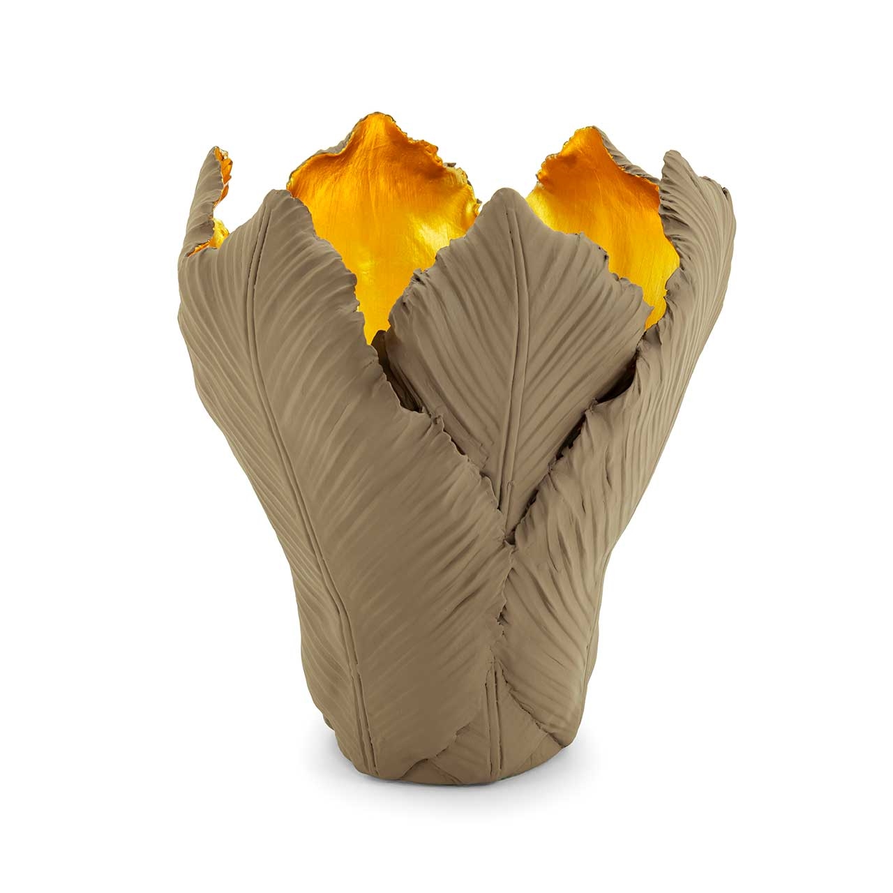 300054-D3 ABHIKA ПОДСВЕЧНИК ТЮЛЬПАН BIG MEDGRAY/GOLD  - Вид №7