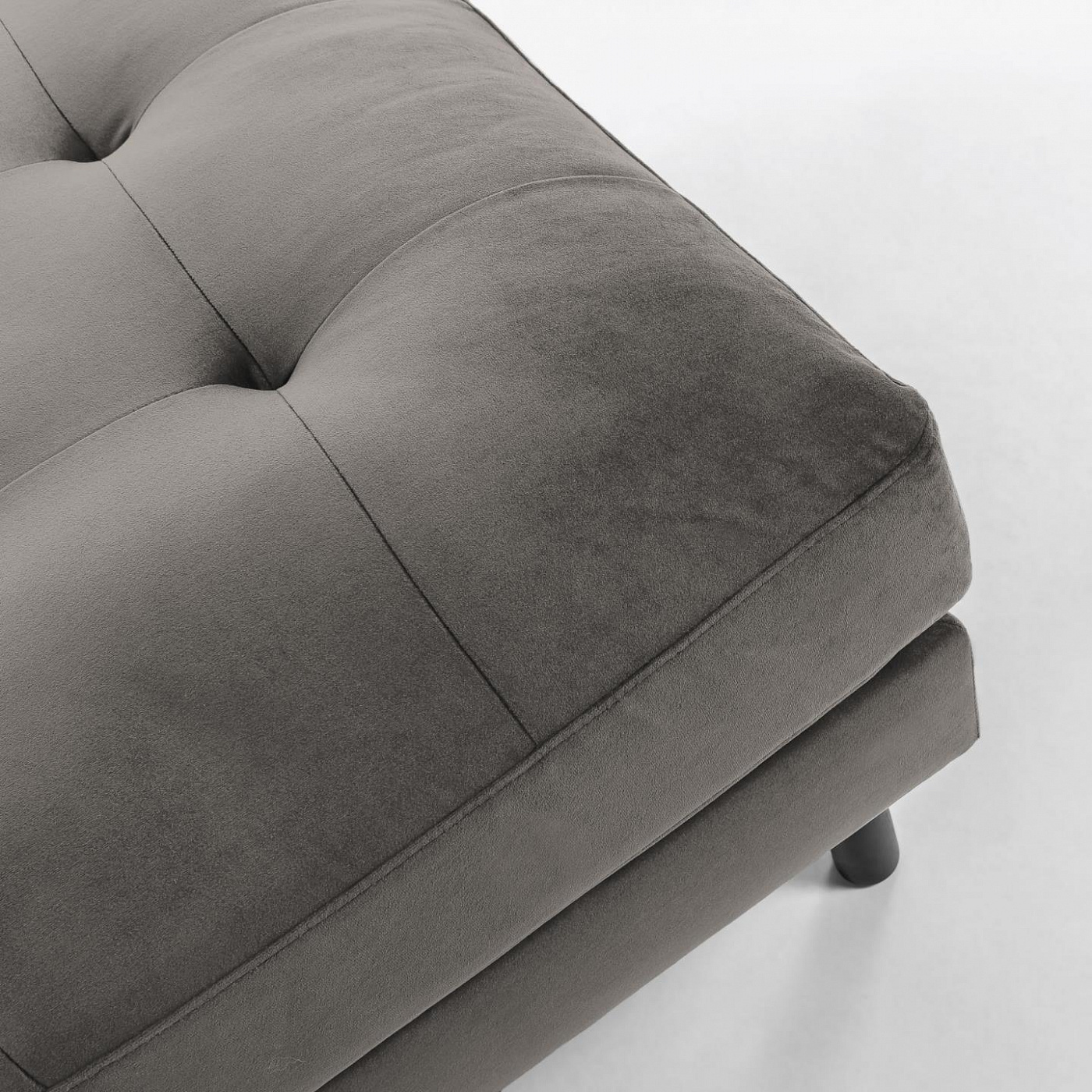 068371 Пуф в сером бархате La Forma Debra - Вид №1