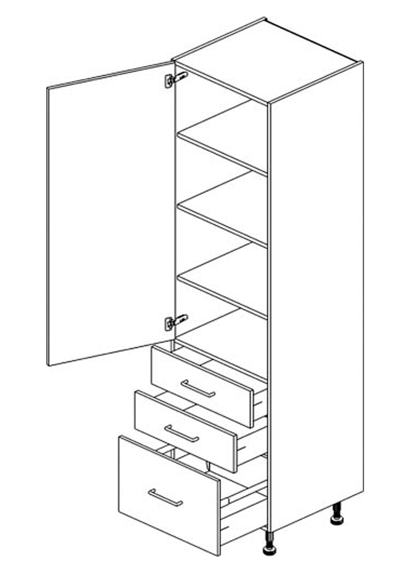 Кухонный шкаф пенал  EP3B1D SIDAK SIST3525-9430