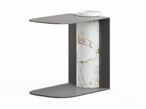 Золотой и металлический мраморный журнальный столик Calacatta