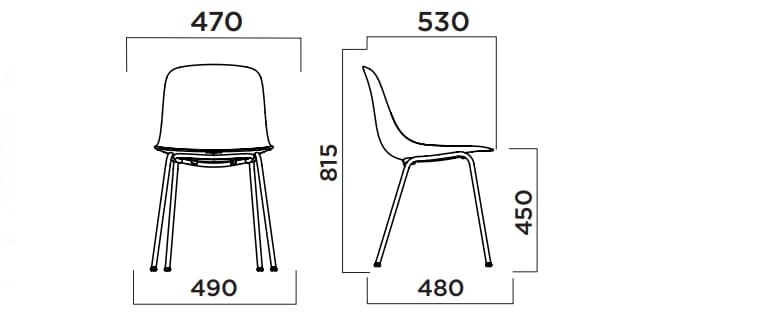 Стул из полипропилена Infiniti Чистый циклический моно ARCH-00044730 - Вид №6