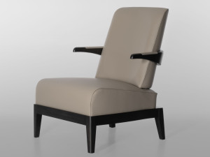 Кожаное кресло с подлокотниками