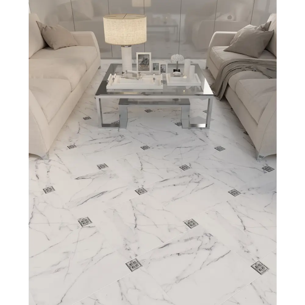 Вставка Бьянка Carrara 7х7 см LB CERAMICS Бьянка Каррара STLM-2101989 - Вид №3