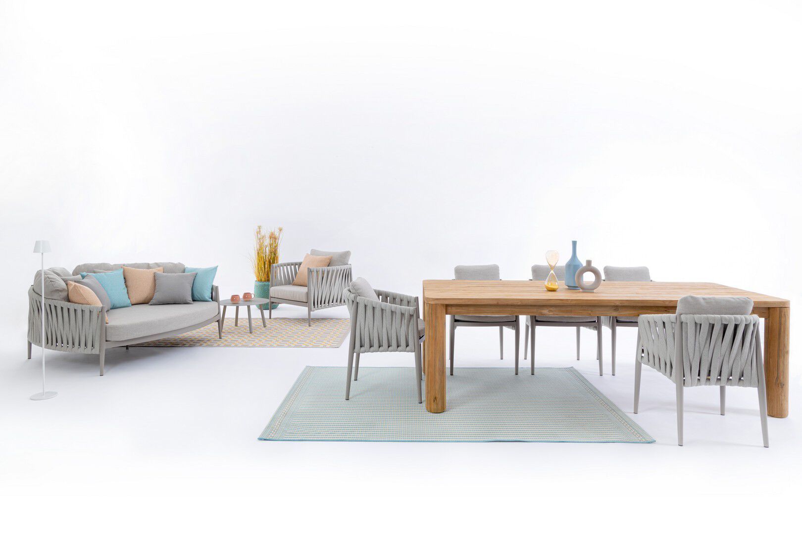 Набор из двух алюминиевых садовых столиков с порошковым покрытием BIZZOTTO AMINTA ARCH-00050432 - Вид №9