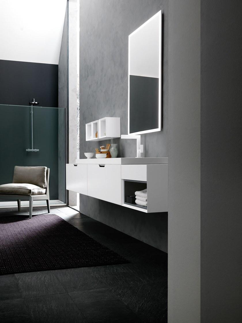 Archeda Тумба под умывальник из лакированной древесины с зеркалом Quaranta5 sun-id-1363302 - Вид №6