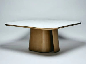 REDA AMALOU DESIGN Обеденный стол из каррарского мрамора и американского ореха