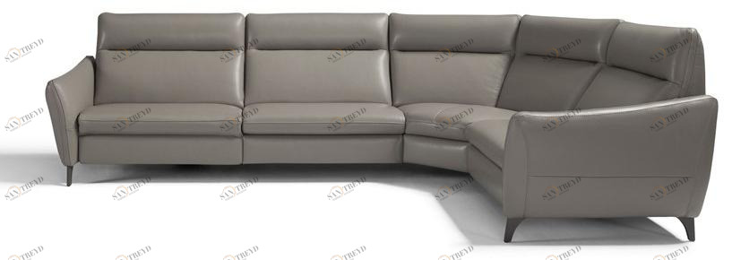 Egoitaliano Откидной угловой диван из кожи с электроприводом Gaia sun-id-1514199