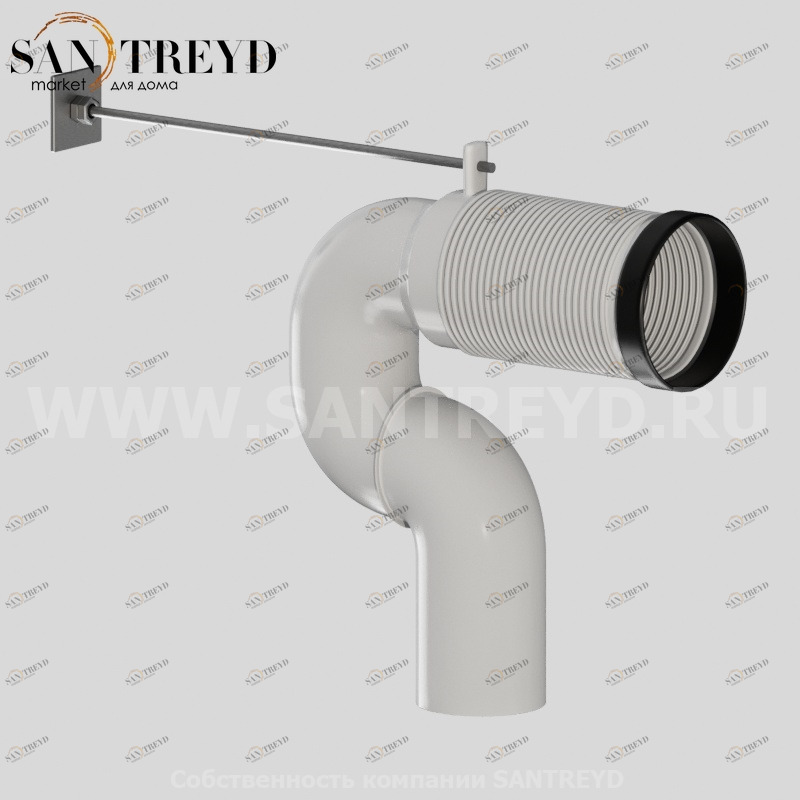 VA078 Колено трубы сливное, регулируемое см белое Globo ACCESSORIES Италия Ceramica Globo