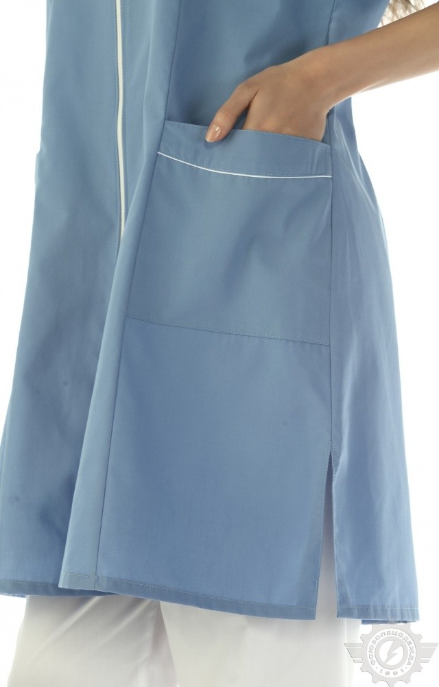 63695 Халат "Сервис-Люкс" темно-голубой  Медицинская одежда  размер 42/158-164 Спецодежда  - Вид №6